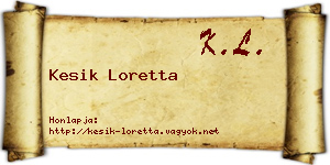 Kesik Loretta névjegykártya
